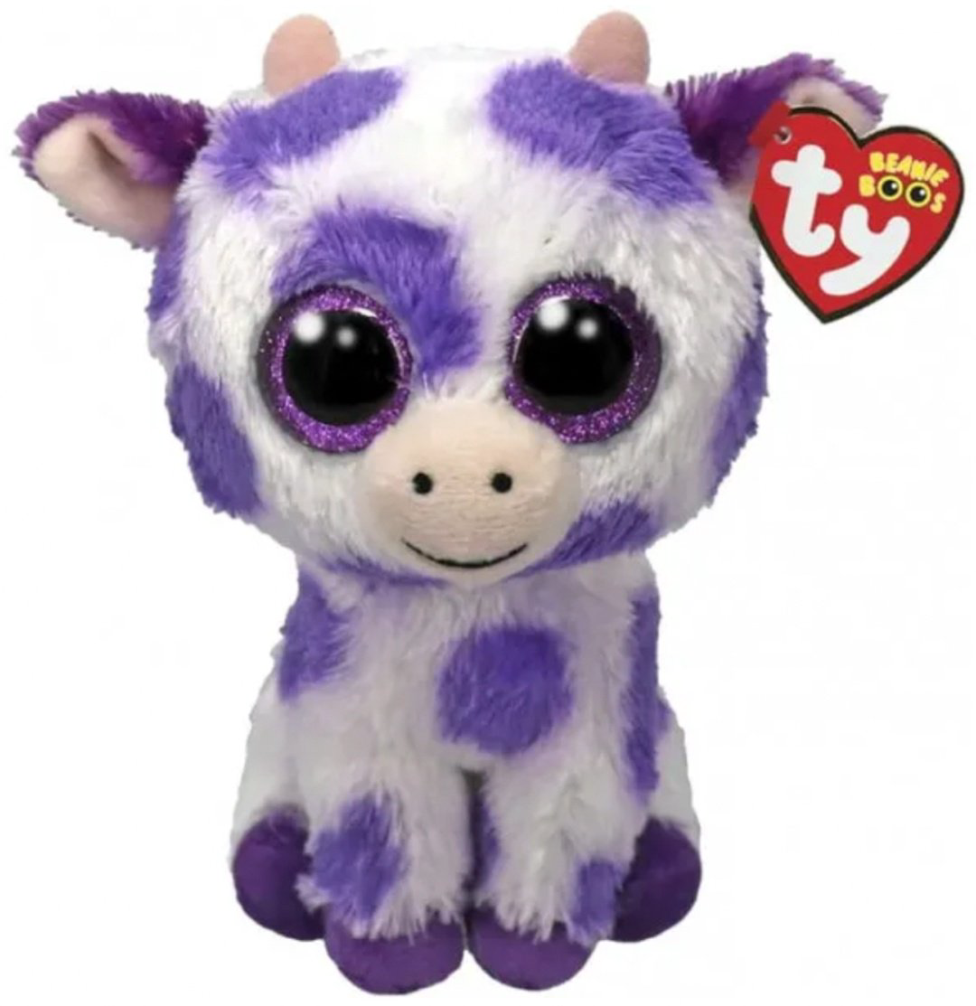 Мягкая игрушка TY Коровка, высота 15 см, фиолетовый купить,NaN