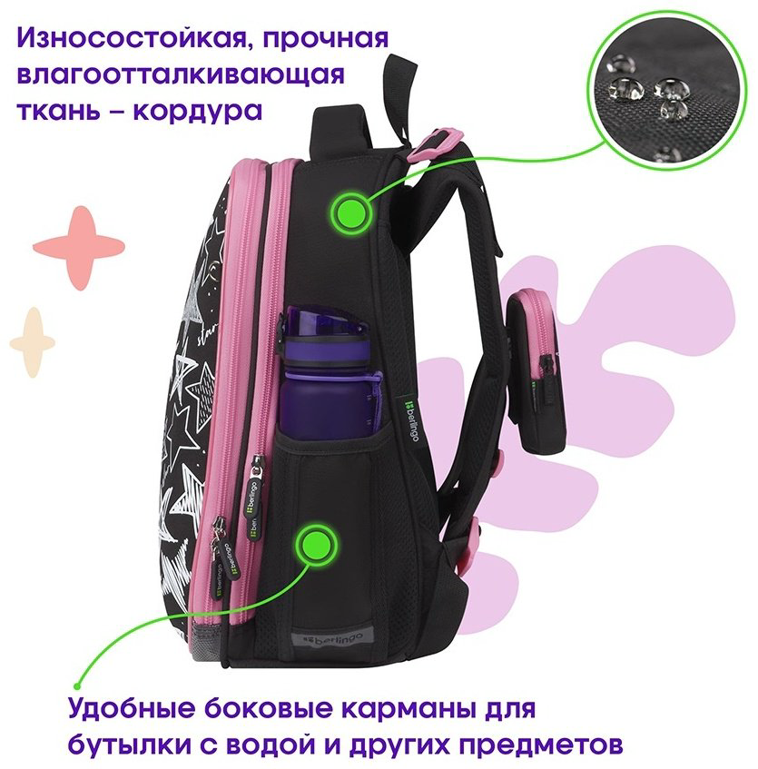 Рюкзак Berlingo RU-EX-1002 полиэстер, EVA черный купить,NaN