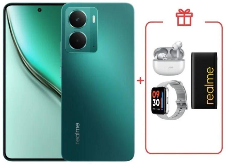 Смартфон Realme P3 5G 8/256GB зеленый + подарок  купить,NaN