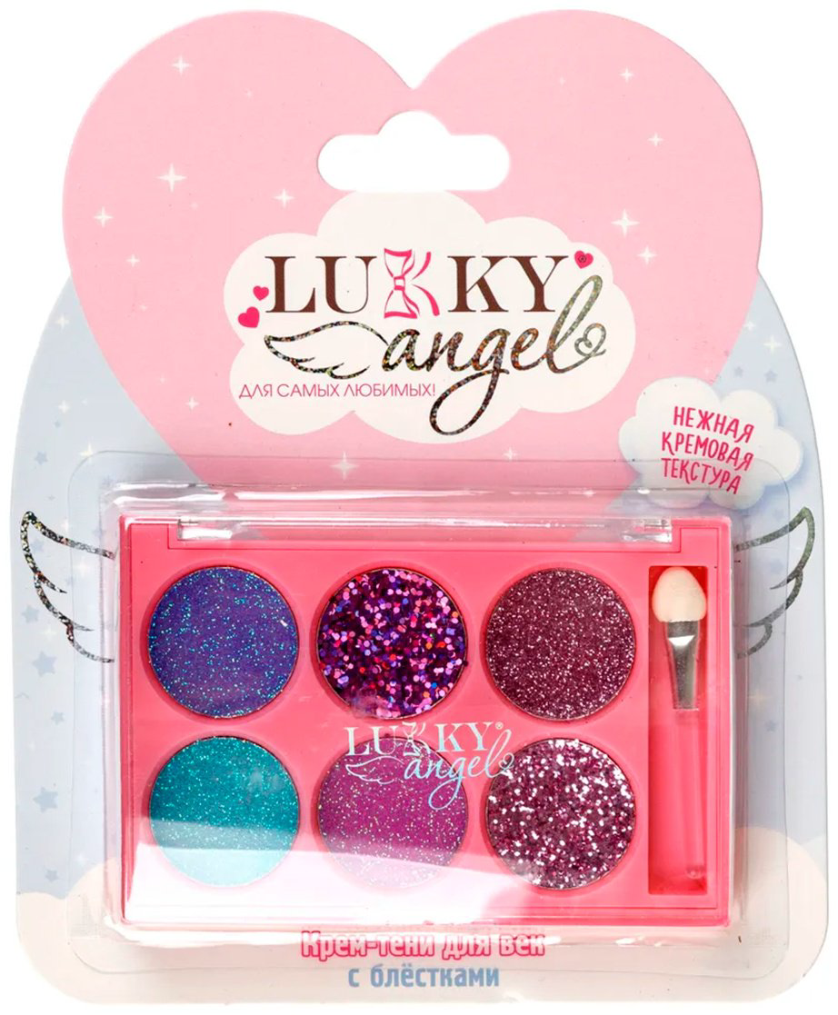 Lukky Angel.&nbsp;Крем-тени для век с блёстками с аппликатором тени 3+ купить,NaN