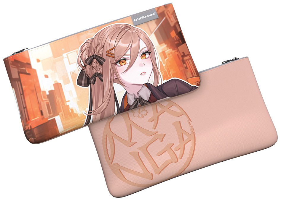 Пенал Erich Krause Light Manga Beige 60989, застежка молния, бежевый купить,NaN