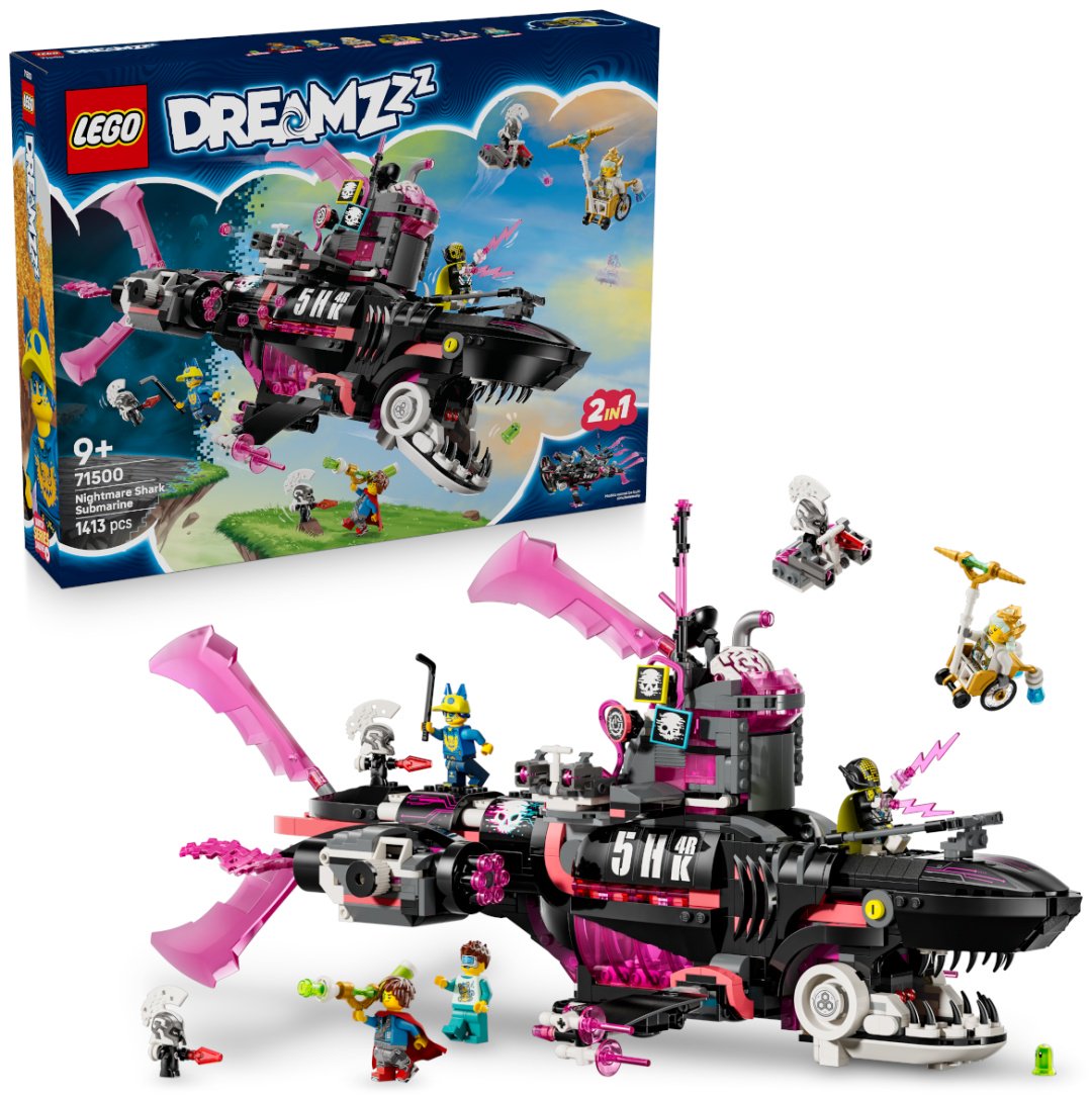 Конструктор LEGO Кошмарная сумбарина-акула DREAMZzz, деталей 1413 шт