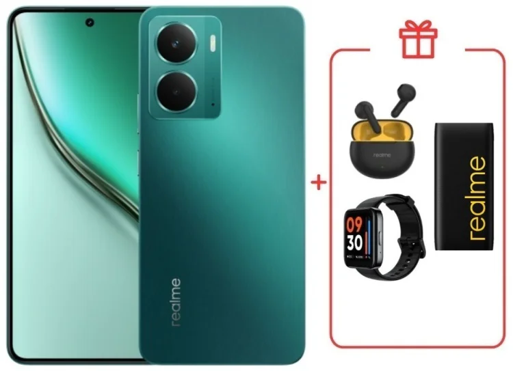 Смартфон Realme P3 5G 8/256GB зеленый + подарок  купить,NaN