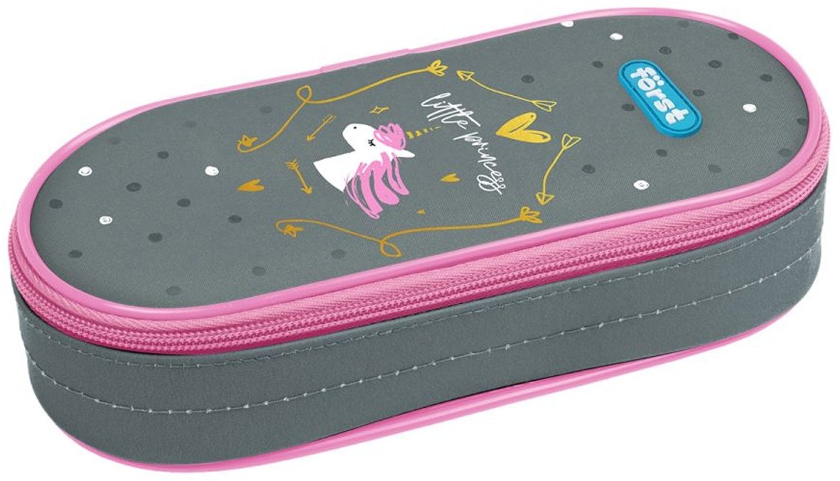 Пенал Forst Little princess FT-PF-062401, застежка молния, серый