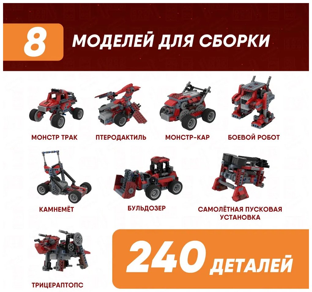 Конструктор Apitor Robot B 8в1, деталей 240 шт купить,NaN