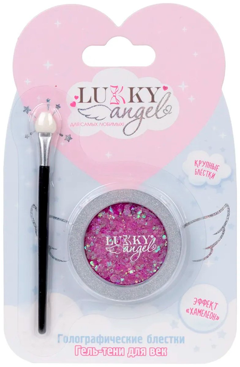 Lukky Angel.&nbsp;Гель-тени с блёстками "Хамелеон", розовый тени 3+ купить,NaN