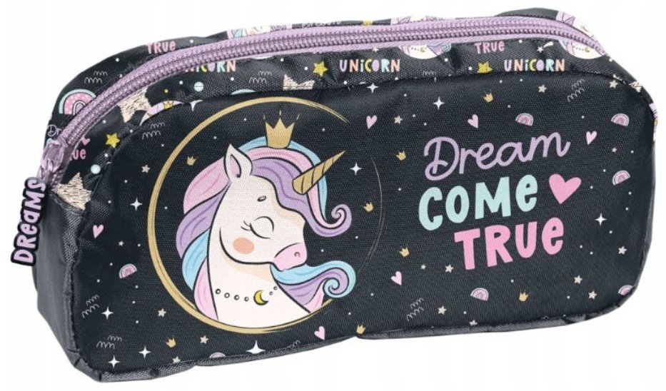 Пенал PASO UNICORN Dream come true PP24UR-004, застежка молния, мультиколор