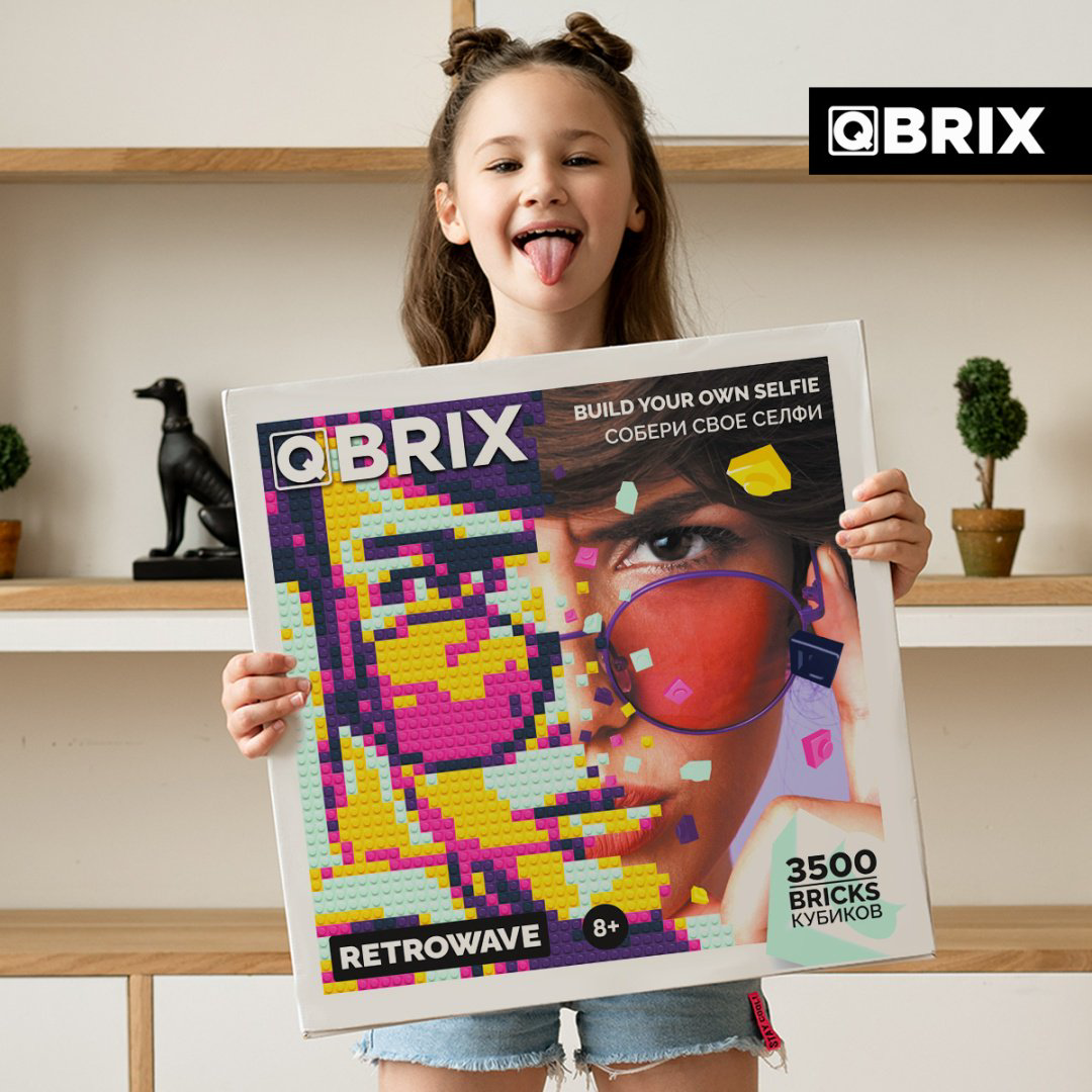 Конструктор QBRIX Фото-конструктор по любой фотографии QBRIX RETROWAVE, деталей 3500 шт купить,NaN