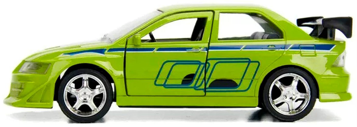 Легковая Jada Toys 2002 Mitsubishi Lancer EVO VII 99789, металл, зеленый