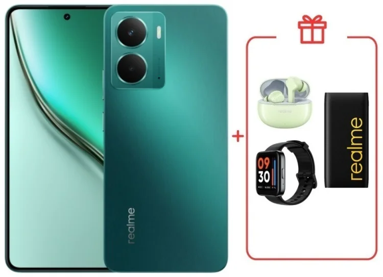 Смартфон Realme P3 5G 8/256GB зеленый + подарок  купить,NaN