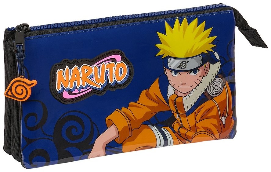Пенал-косметичка SAFTA Naruto 812494744, застежка молния, синий купить,0