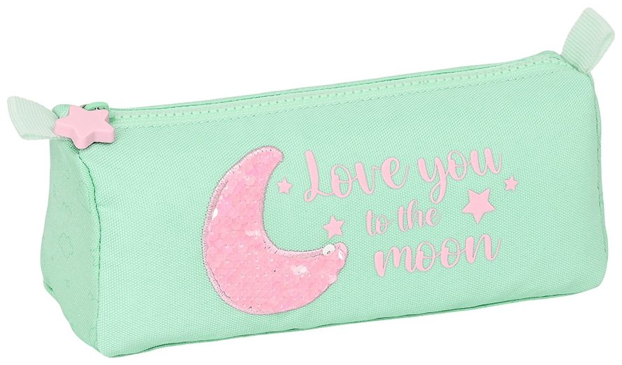 Пенал SAFTA Love you to the moon 842340742, застежка молния, зеленый купить,NaN