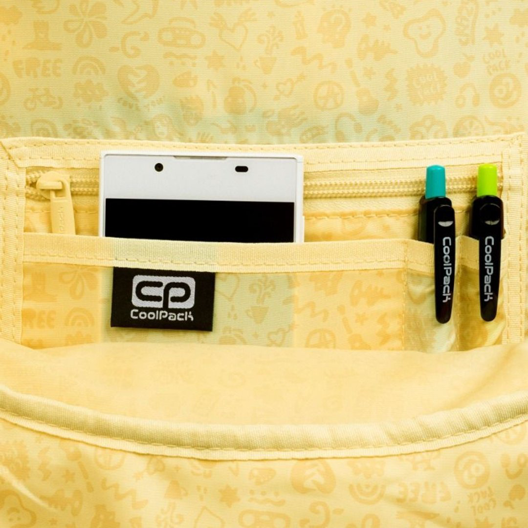 Рюкзак CoolPack полиэстер желтый купить,NaN