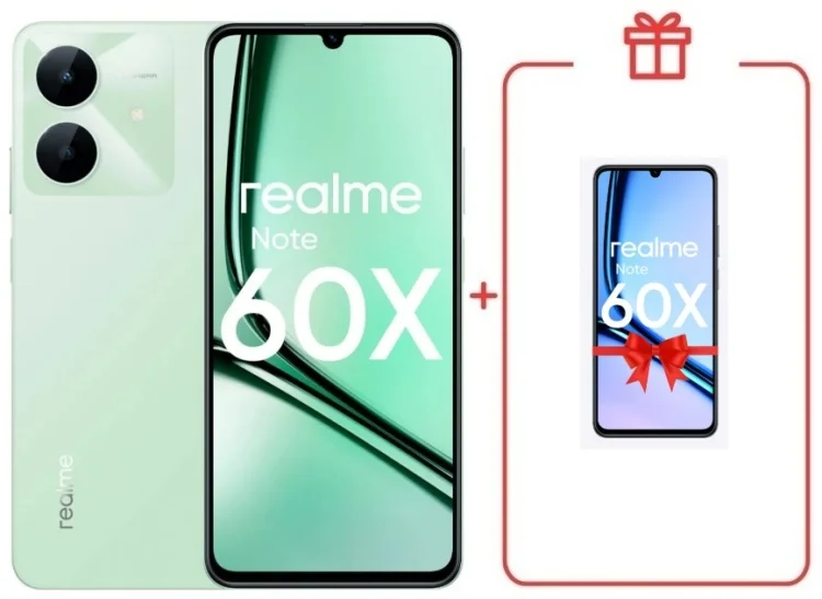 Смартфон Realme Note 60x 4/128GB Wilderness Green + подарок купить,NaN