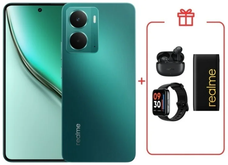 Смартфон Realme P3 5G 8/256GB зеленый + подарок  купить,NaN
