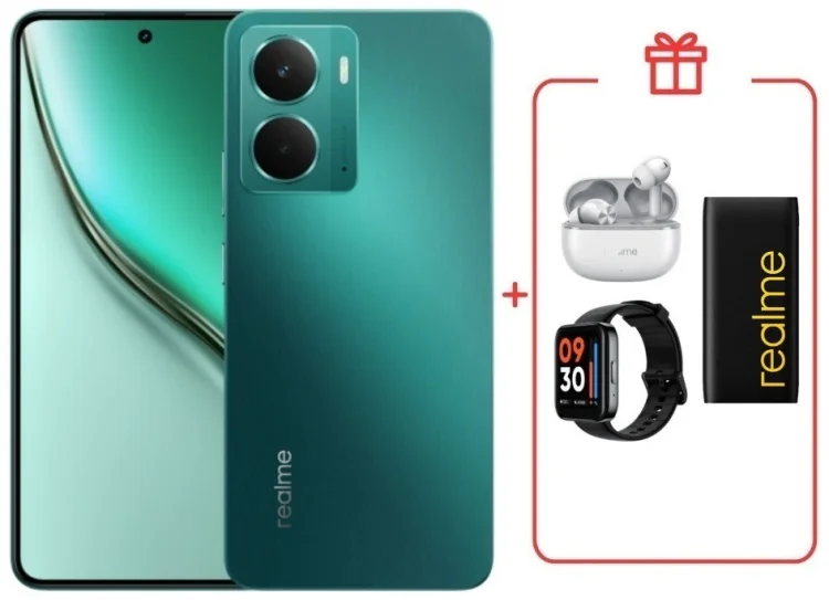 Смартфон Realme P3 5G 8/256GB зеленый + подарок  купить,NaN