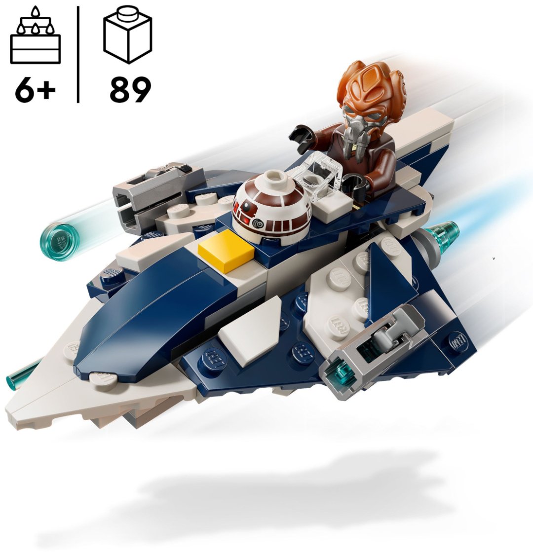 Конструктор LEGO Микрофайтеры: звёздный истребитель джедая Пло Куна Star Wars, деталей 89 шт купить,NaN