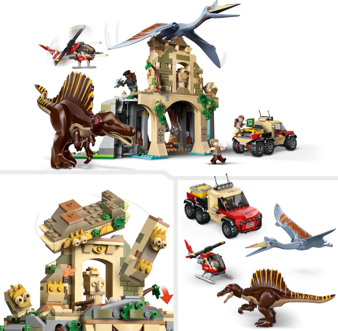 Конструктор LEGO Воздушная миссия Спинозавра и Кетцалькоатля Jurassic World, деталей 984 шт купить,NaN