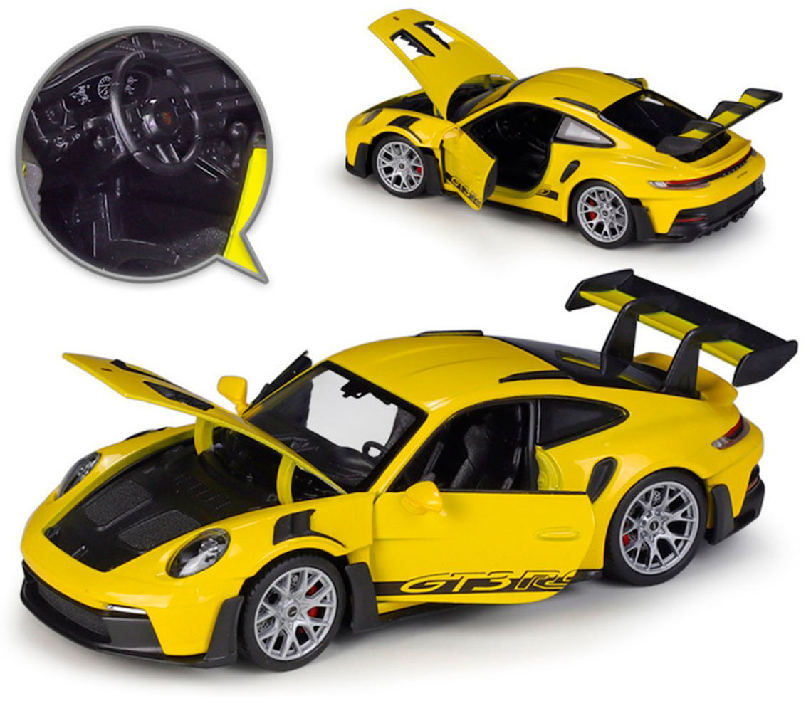 Легковая Welly PORSCHE 911 GT3 RS 43835W/YL, металл, желтый купить,NaN