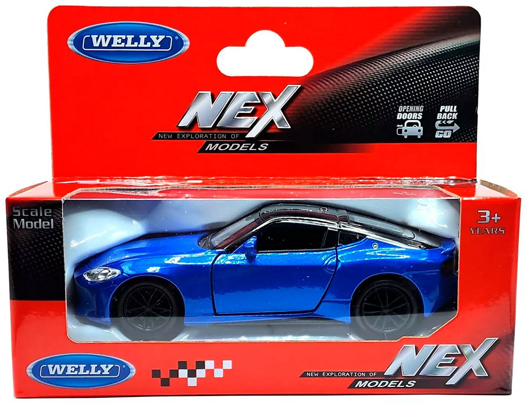 Легковая Welly NISSAN Z 43821W, металл, пластик, синий купить,NaN