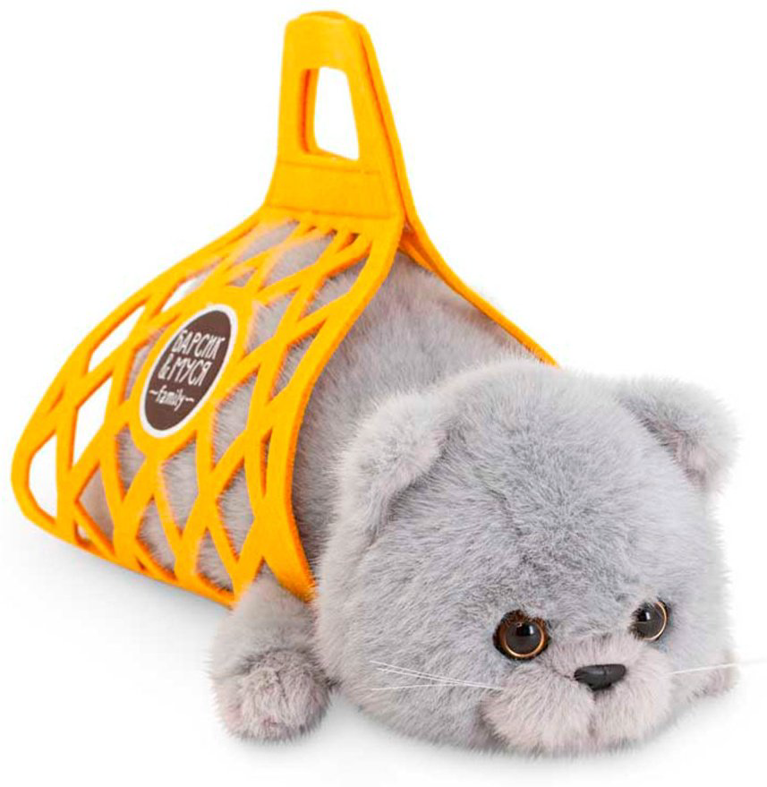 Мягкая игрушка Orange Кот Барсик, высота 35 см, серый купить,NaN
