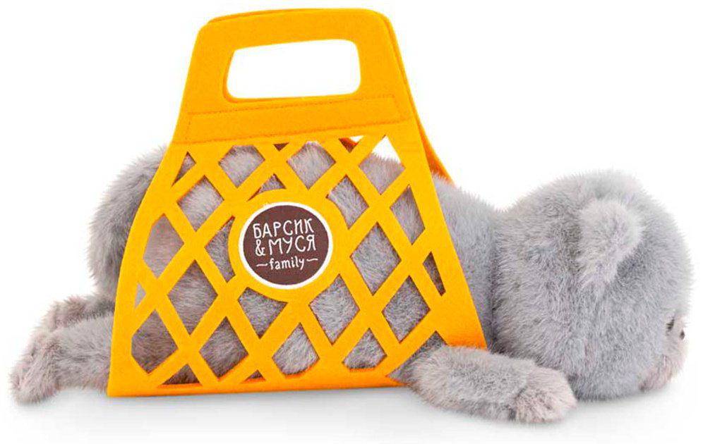 Мягкая игрушка Orange Кот Барсик, высота 35 см, серый купить,NaN