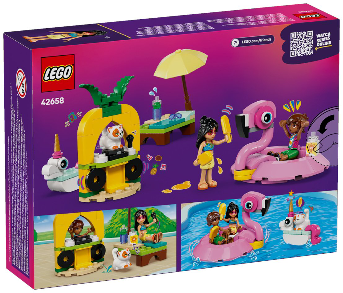 Конструктор LEGO Веселье в бассейне с единорогом и фламинго Friends, деталей 99 шт купить,NaN