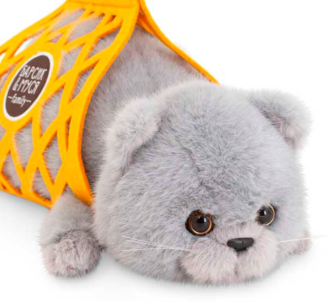 Мягкая игрушка Orange Кот Барсик, высота 35 см, серый купить,NaN