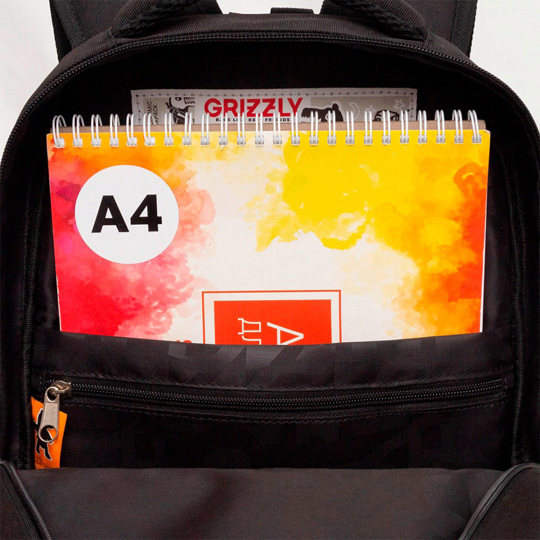 Рюкзак Grizzly полиэстер черный купить,NaN