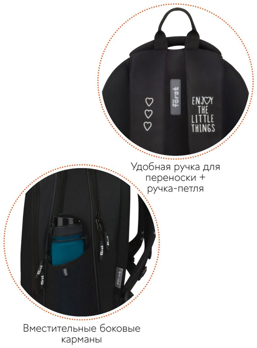 Рюкзак Forst полиэстер черный купить,NaN