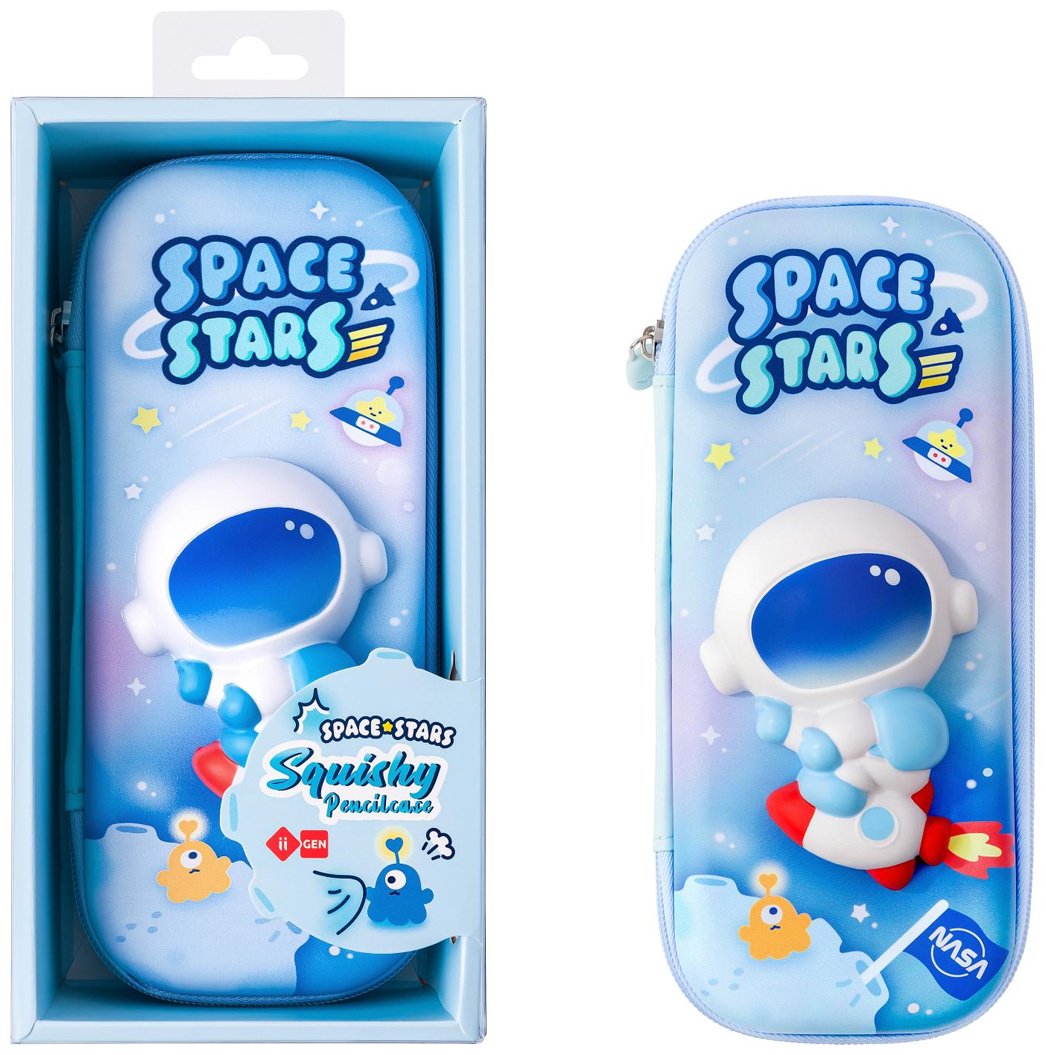 Пенал LAZY STARS Космонавт IG5295, застежка молния, мультиколор