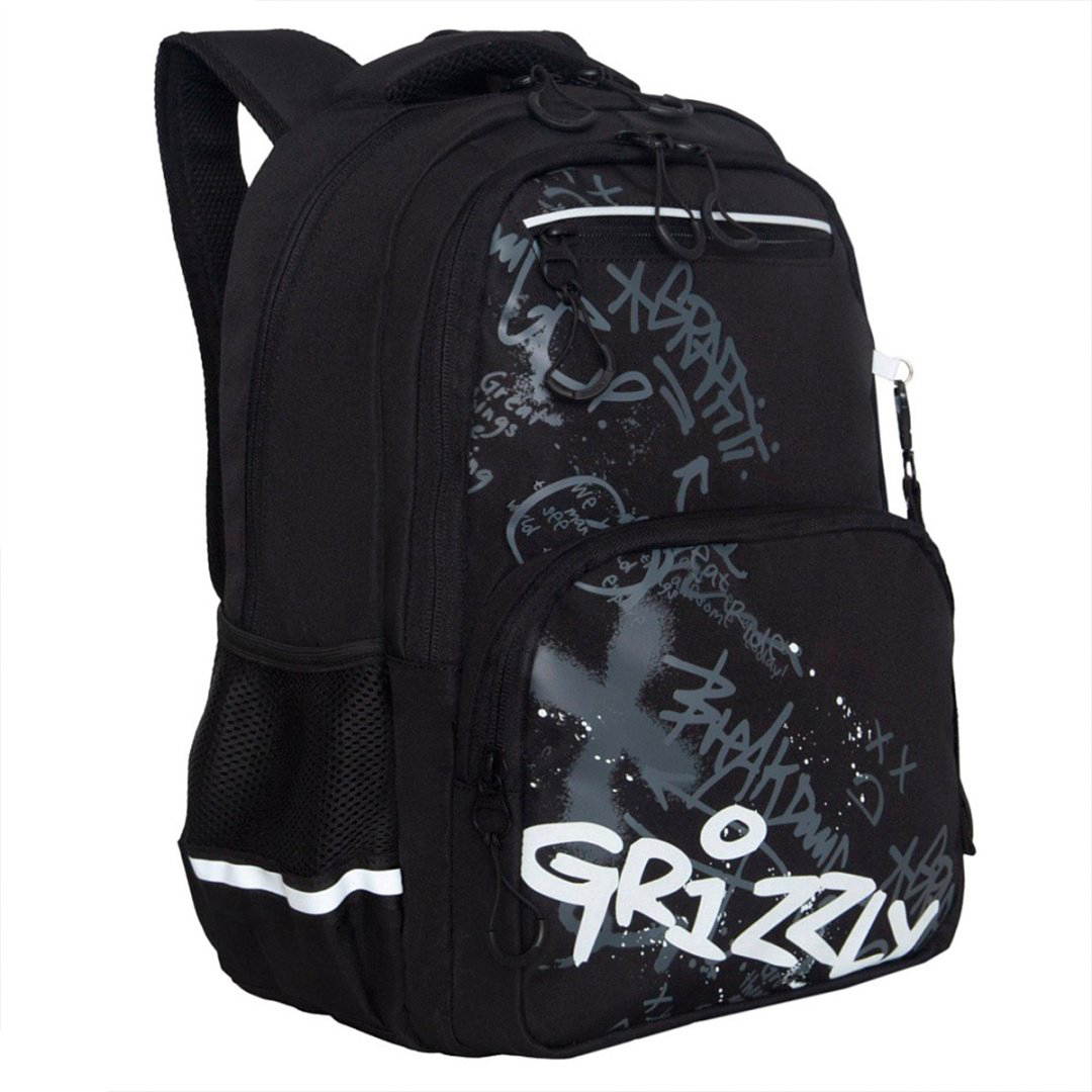 Рюкзак Grizzly полиэстер черный купить,NaN