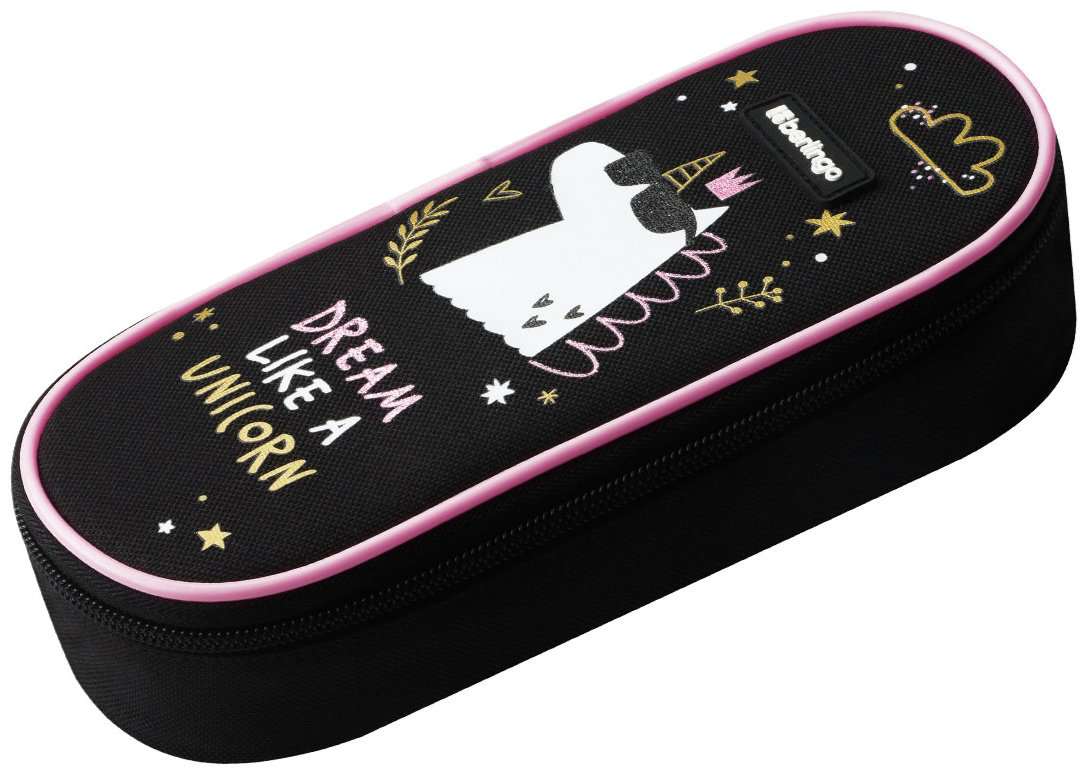 Пенал-футляр Berlingo Dream Like A Unicorn PF-EXM-1103, застежка молния, черный купить,NaN
