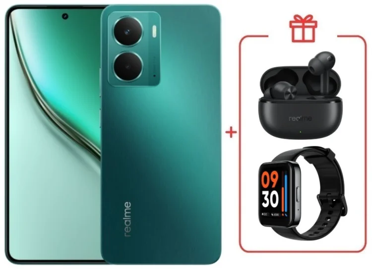 Смартфон Realme P3 5G 8/256GB зеленый + подарок  купить,NaN