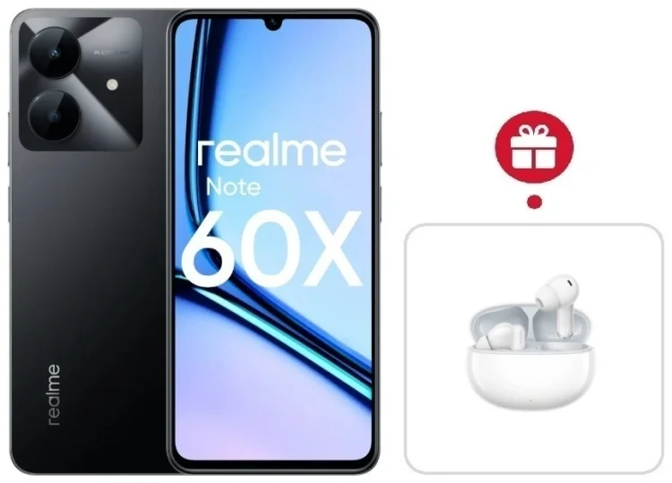 Смартфон Realme Note 60x 3/64GB Marble Black + подарок купить,NaN