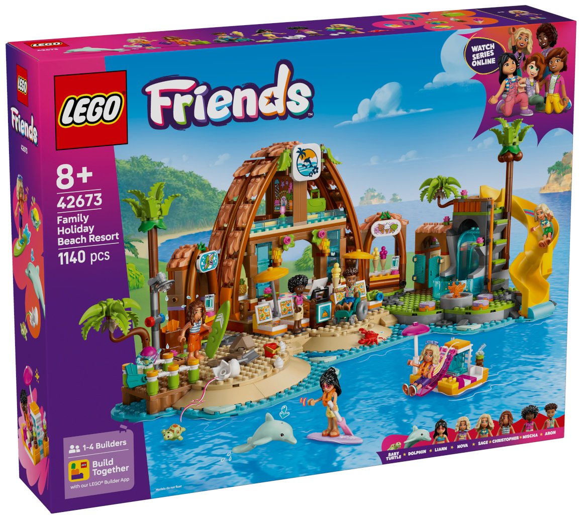 Конструктор LEGO Семейный отдых на пляжном курорте Friends, деталей 1140 шт купить,0