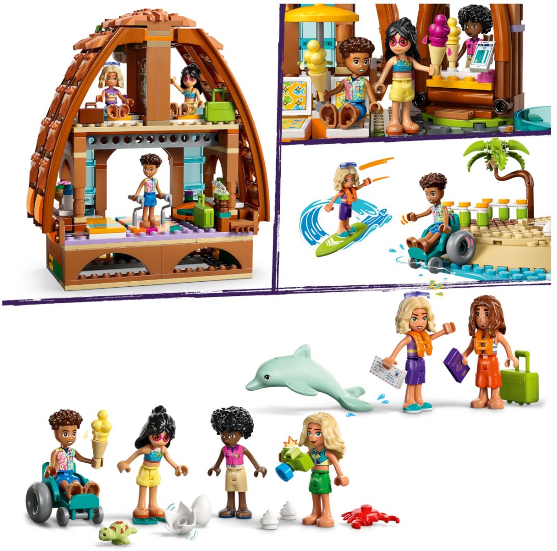 Конструктор LEGO Семейный отдых на пляжном курорте Friends, деталей 1140 шт купить,0