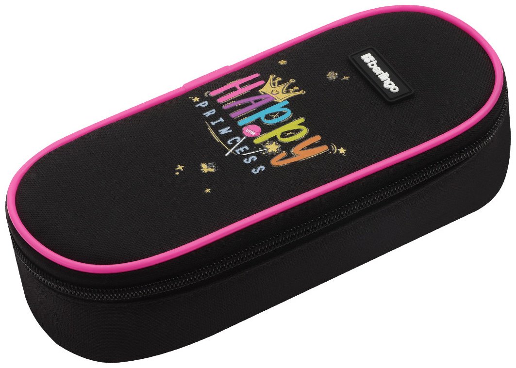 Пенал-футляр Berlingo Candy Princess PF-EXPL-1105, застежка молния, черный
