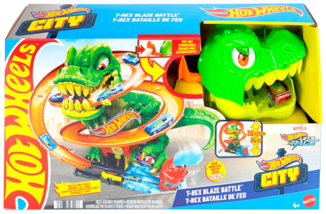 Детские треки и авторалли Hot Wheels T-Rex Blaze Battle мультиколор купить,NaN