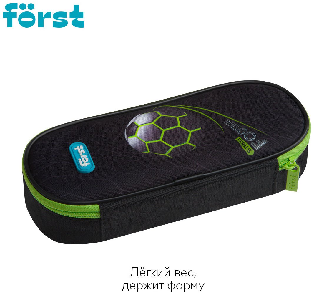 Пенал-футляр Forst Street Football FT-PF-012505, застежка молния, черный купить,NaN
