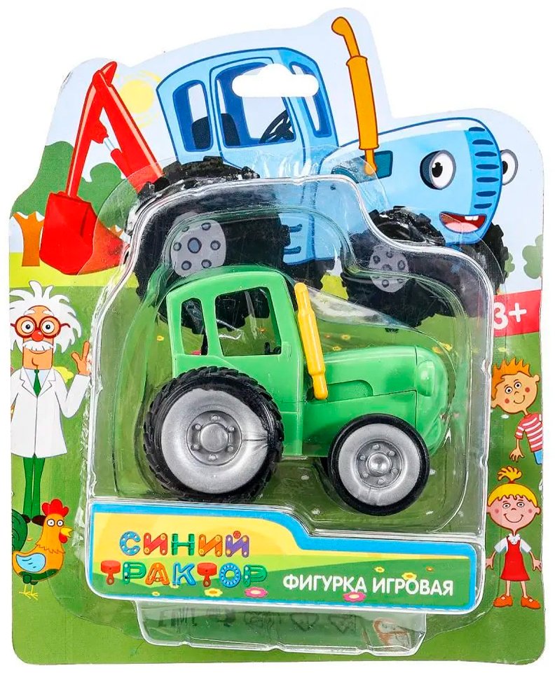 Трактор Синий трактор ТРАКТОР PF-GREENTRACTOR-RU, пластик, зеленый