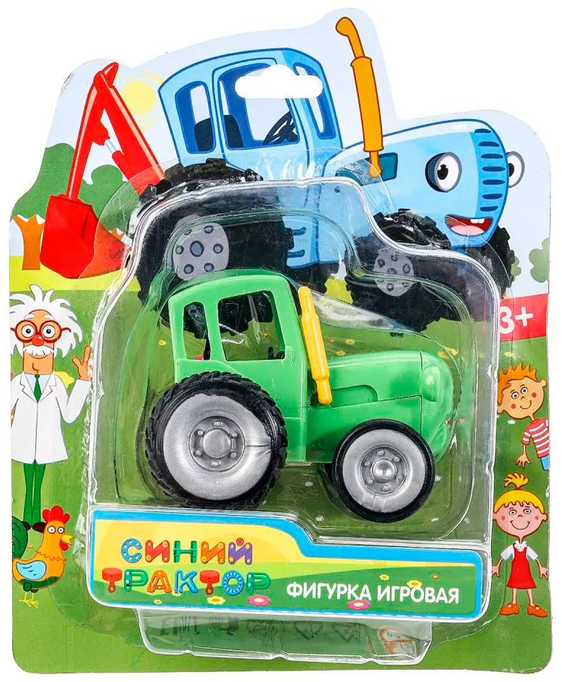 Трактор Синий трактор ТРАКТОР PF-GREENTRACTOR-RU, пластик, зеленый купить,NaN