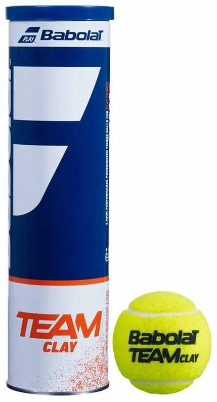 Мяч Babolat Team Clay AC х4 502080 для большого тенниса размер one size