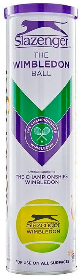 Мяч Slazenger Wimbledon x4, 340940 для большого тенниса размер one size