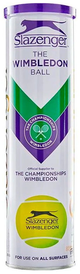 Мяч Slazenger Wimbledon x4, 340940 для большого тенниса размер one size купить,NaN
