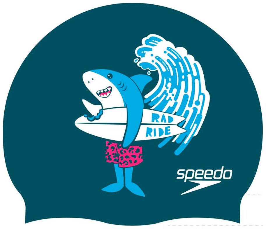 Шапочка Speedo Printed Silicone, 8-0838614637 синий размер: универсальный
