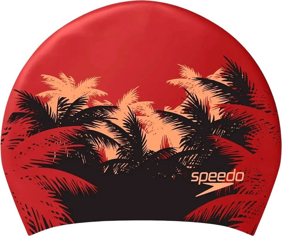 Шапочка Speedo Hair Printed Cap 8-1130614615 красный универсальный купить,NaN