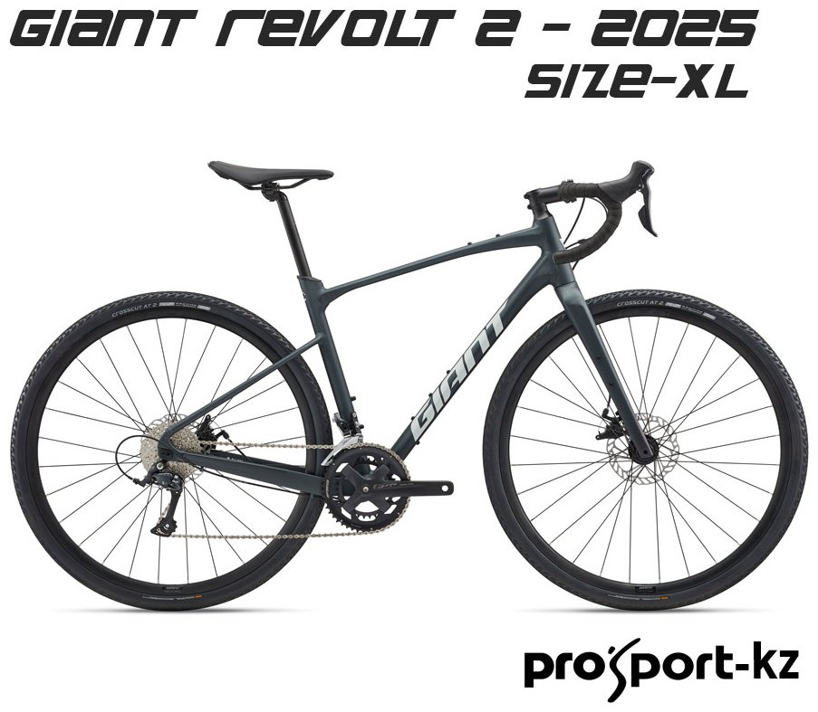 Велосипед Giant Revolt 2 - 2025/10790121/XL (700)-28, asphalt green 2025 22 дюйма зеленый