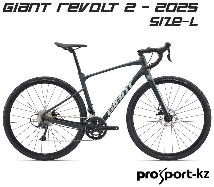 Велосипед Giant Revolt 2 - 2025/10790121/L (700)-27, asphalt green 2025 20 дюймов зеленый