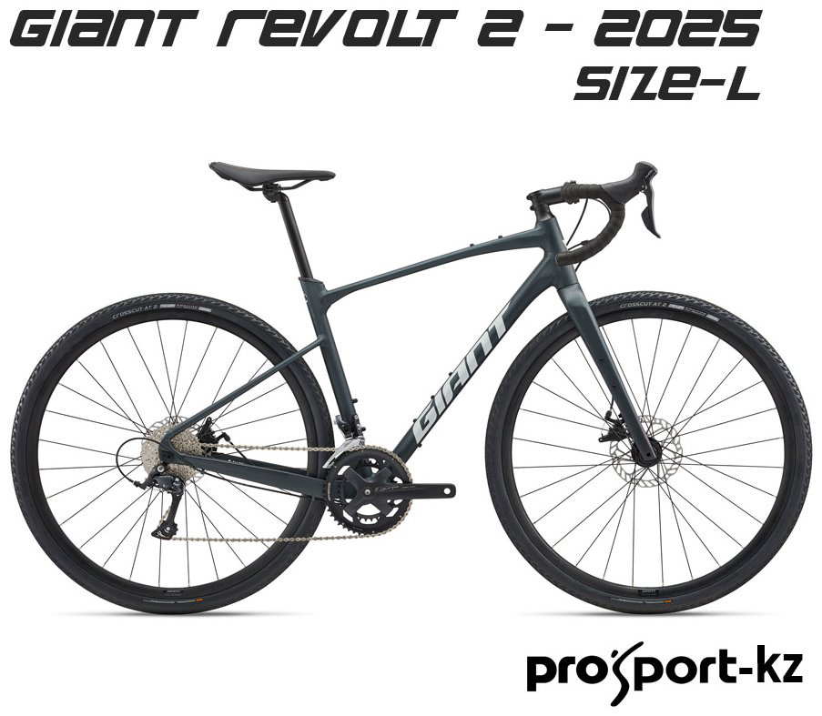 Велосипед Giant Revolt 2 - 2025/10790121/L (700)-27, asphalt green 2025 20 дюймов зеленый купить,NaN